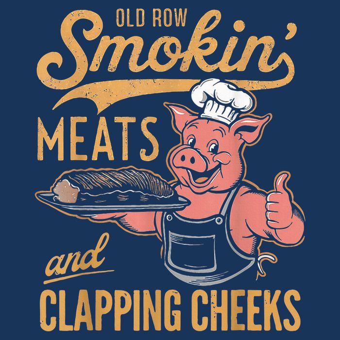 Old Row Smokin Meats And Clapping Cheeks Funny Infant Baby Jersey Bodysuit