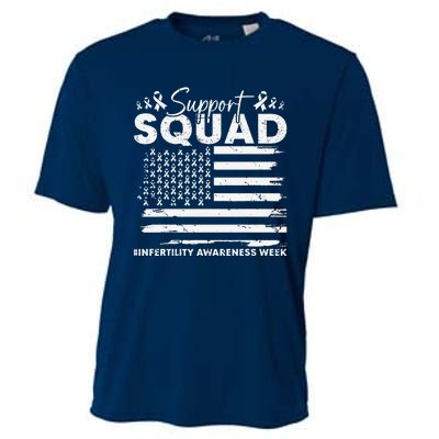 Orange Ribbon Support Infertility Awareness Squad Cooling Performance Crew T-Shirt