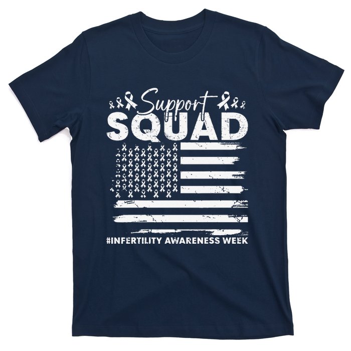 Orange Ribbon Support Infertility Awareness Squad T-Shirt