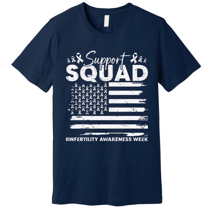 Orange Ribbon Support Infertility Awareness Squad Premium T-Shirt