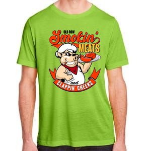 Old Row Smokin Meats And Clappin Cheeks Bbq Adult ChromaSoft Performance T-Shirt