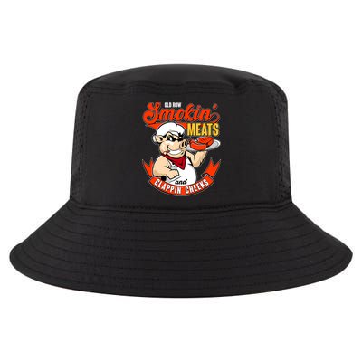 Old Row Smokin Meats And Clappin Cheeks Bbq Cool Comfort Performance Bucket Hat
