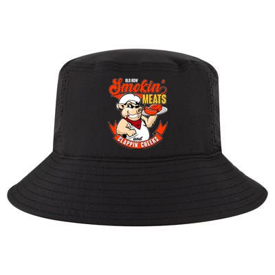 Old Row Smokin Meats And Clappin Cheeks Bbq Cool Comfort Performance Bucket Hat