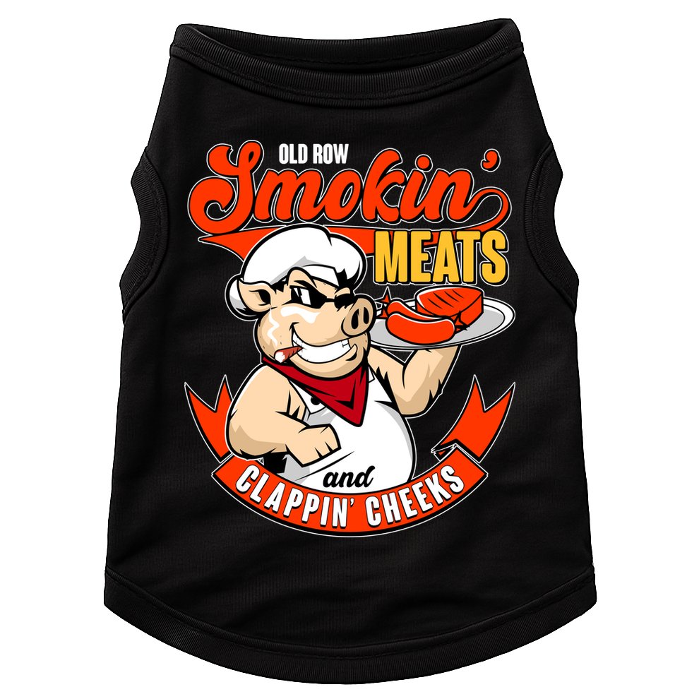 Old Row Smokin Meats And Clappin Cheeks Bbq Doggie Tank