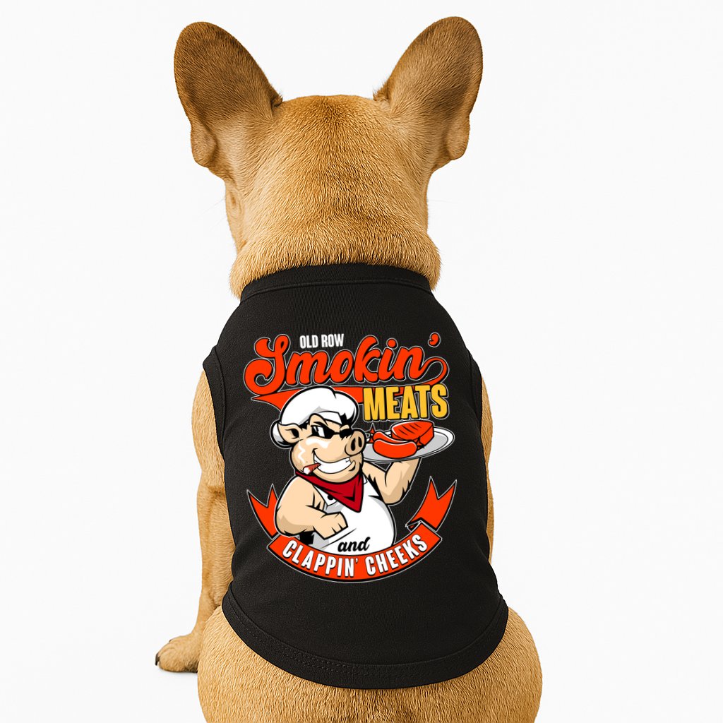 Old Row Smokin Meats And Clappin Cheeks Bbq Doggie Tank