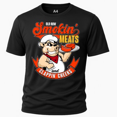 Old Row Smokin Meats And Clappin Cheeks Bbq Performance Shirt