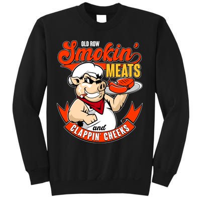 Old Row Smokin Meats And Clappin Cheeks Bbq Sweatshirt