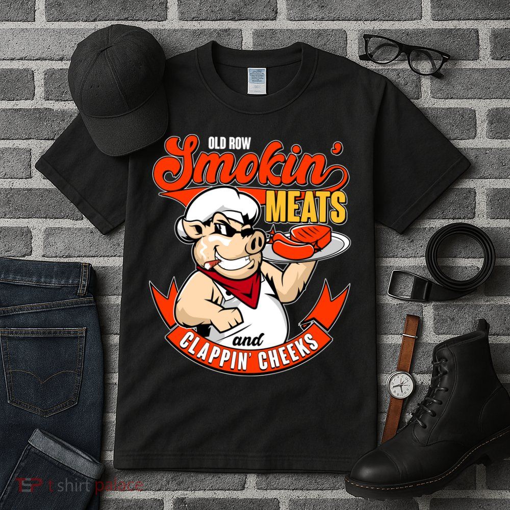 Old Row Smokin Meats And Clappin Cheeks Bbq Tall T-Shirt