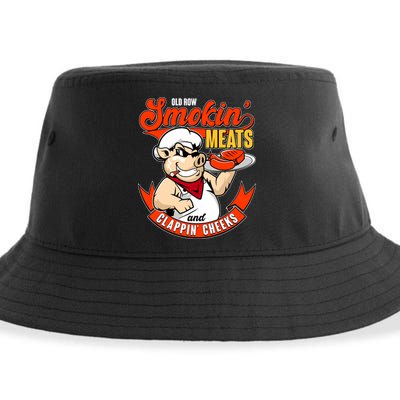 Old Row Smokin Meats And Clappin Cheeks Bbq Sustainable Bucket Hat