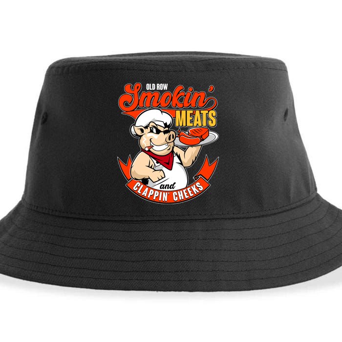 Old Row Smokin Meats And Clappin Cheeks Bbq Sustainable Bucket Hat