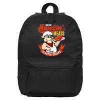 Old Row Smokin Meats And Clappin Cheeks Bbq 16 in Basic Backpack