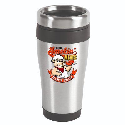 Old Row Smokin Meats And Clappin Cheeks Bbq 16oz Travel Tumbler