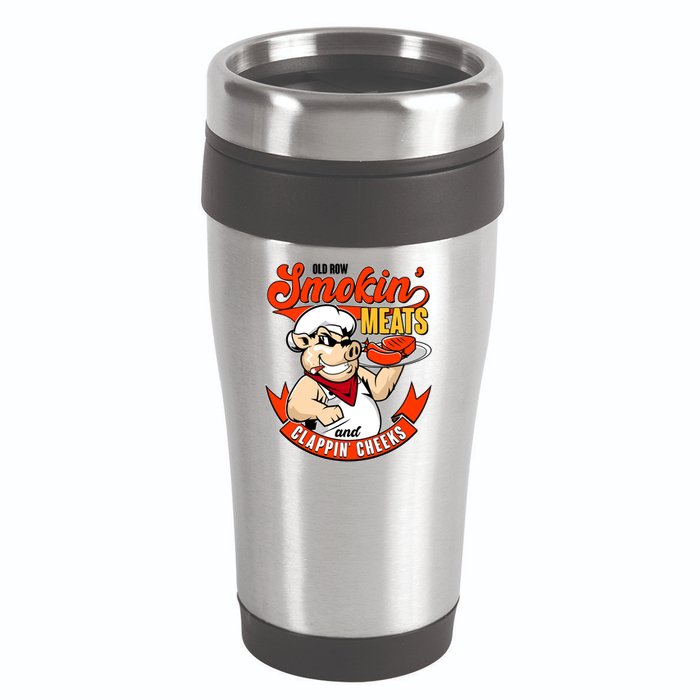 Old Row Smokin Meats And Clappin Cheeks Bbq 16oz Travel Tumbler