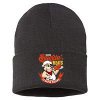 Old Row Smokin Meats And Clappin Cheeks Bbq Sustainable Knit Beanie