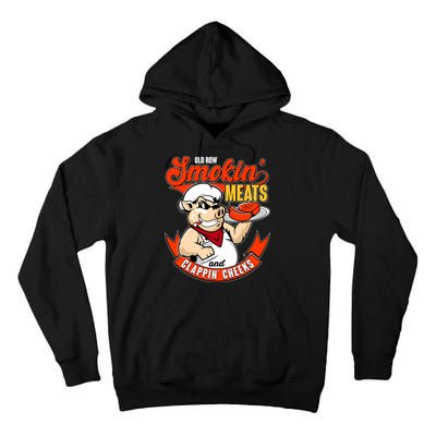 Old Row Smokin Meats And Clappin Cheeks Bbq Tall Hoodie