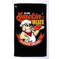 Old Row Smokin Meats And Clappin Cheeks Bbq Golf Towel