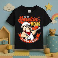 Old Row Smokin Meats And Clappin Cheeks Bbq Toddler T-Shirt