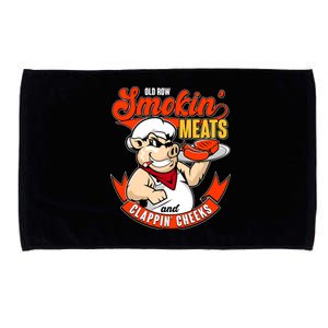 Old Row Smokin Meats And Clappin Cheeks Bbq Microfiber Hand Towel