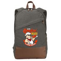 Old Row Smokin Meats And Clappin Cheeks Bbq Cotton Canvas Backpack