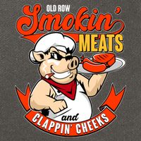 Old Row Smokin Meats And Clappin Cheeks Bbq Cotton Canvas Backpack