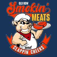 Old Row Smokin Meats And Clappin Cheeks Bbq Infant Baby Jersey Bodysuit