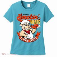 Old Row Smokin Meats And Clappin Cheeks Bbq Womens T-Shirt