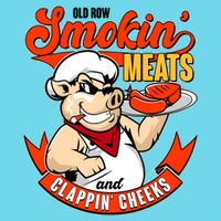 Old Row Smokin Meats And Clappin Cheeks Bbq Women's V-Neck T-Shirt