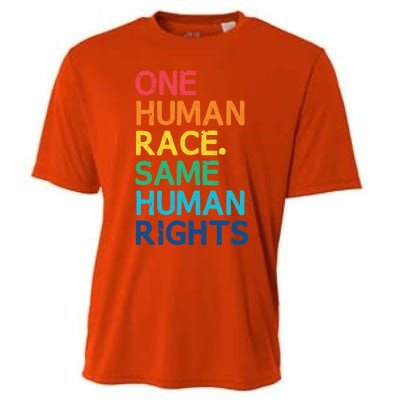 One Race Same Hu Rights Anti Racist Black Pride Cool Gift Cooling Performance Crew T-Shirt