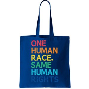 One Race Same Hu Rights Anti Racist Black Pride Cool Gift Tote Bag