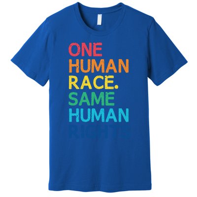 One Race Same Hu Rights Anti Racist Black Pride Cool Gift Premium T-Shirt