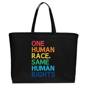 One Race Same Hu Rights Anti Racist Black Pride Cool Gift Cotton Canvas Jumbo Tote