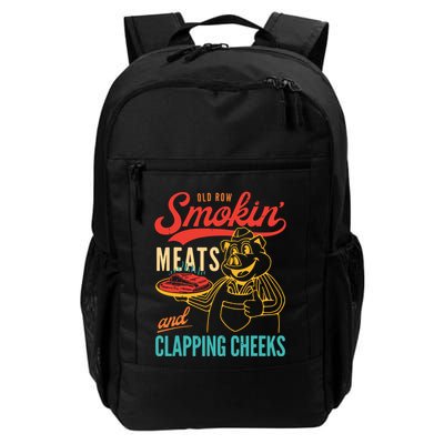 Old Row Smokin Meats And Clapping Cheeks Funny Daily Commute Backpack