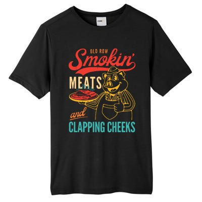 Old Row Smokin Meats And Clapping Cheeks Funny Tall Fusion ChromaSoft Performance T-Shirt