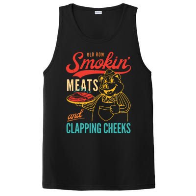 Old Row Smokin Meats And Clapping Cheeks Funny PosiCharge Competitor Tank