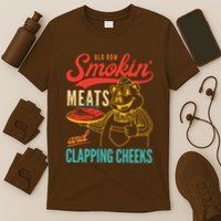 Old Row Smokin Meats And Clapping Cheeks Funny T-Shirt