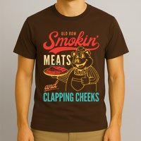 Old Row Smokin Meats And Clapping Cheeks Funny T-Shirt
