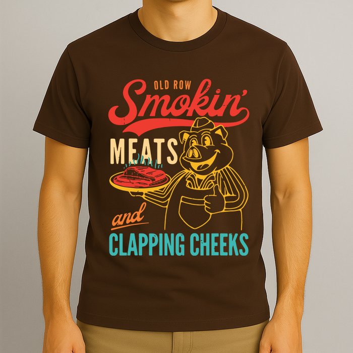 Old Row Smokin Meats And Clapping Cheeks Funny T-Shirt