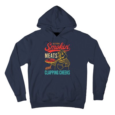 Old Row Smokin Meats And Clapping Cheeks Funny Hoodie