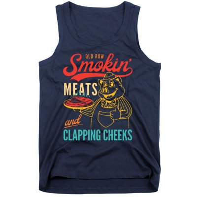 Old Row Smokin Meats And Clapping Cheeks Funny Tank Top