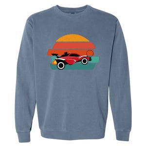 Octane Rocket Soccer Retro Sunset Distressed Graphic Pullove Great Gift Garment-Dyed Sweatshirt