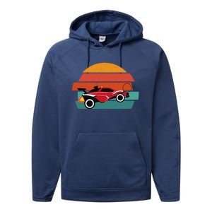 Octane Rocket Soccer Retro Sunset Distressed Graphic Pullove Great Gift Performance Fleece Hoodie