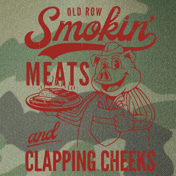 Old Row Smokin Meats And Clapping Cheeks Funny Old Row Smokin Meats And Clappi Legacy Tie Dye Trucker Hat