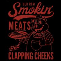 Old Row Smokin Meats And Clapping Cheeks Funny Old Row Smokin Meats And Clappi 7-Panel Snapback Hat