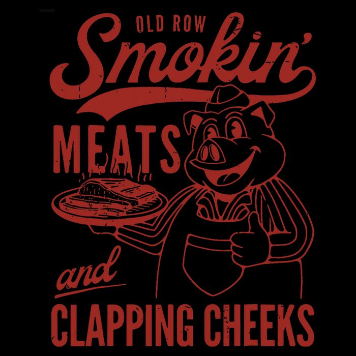 Old Row Smokin Meats And Clapping Cheeks Funny Old Row Smokin Meats And Clappi 7-Panel Snapback Hat