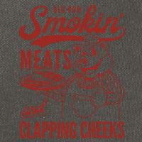 Old Row Smokin Meats And Clapping Cheeks Funny Old Row Smokin Meats And Clappi Cotton Canvas Backpack
