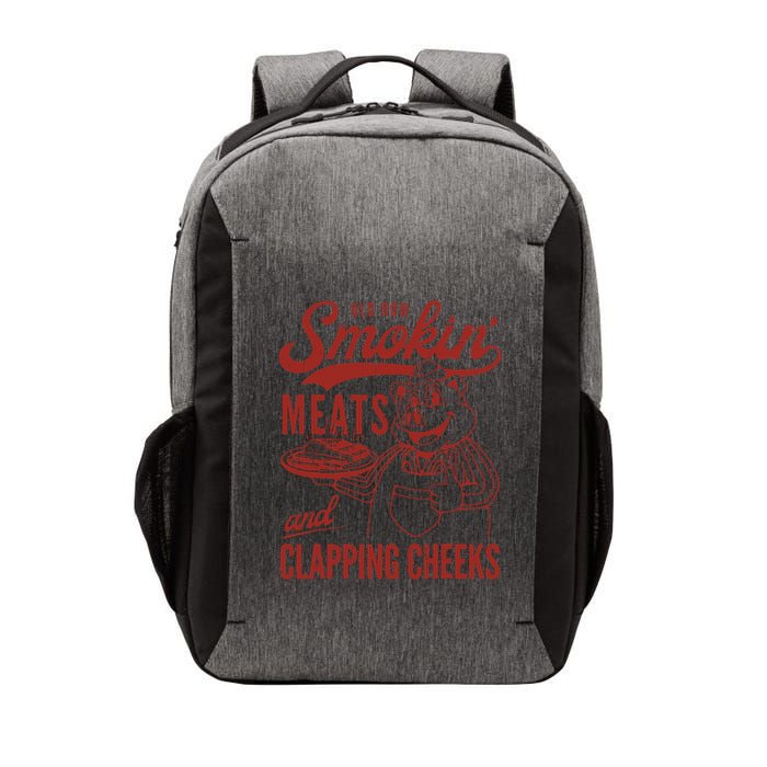 Old Row Smokin Meats And Clapping Cheeks Funny Old Row Smokin Meats And Clappi Vector Backpack