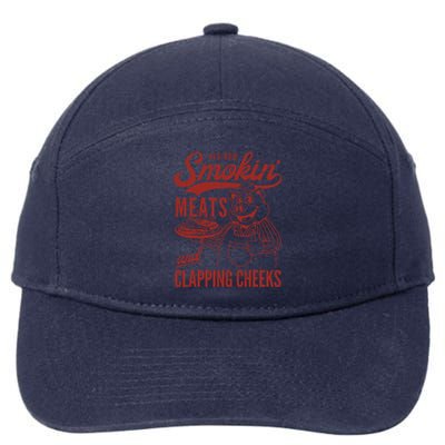 Old Row Smokin Meats And Clapping Cheeks Funny Old Row Smokin Meats And Clappi 7-Panel Snapback Hat