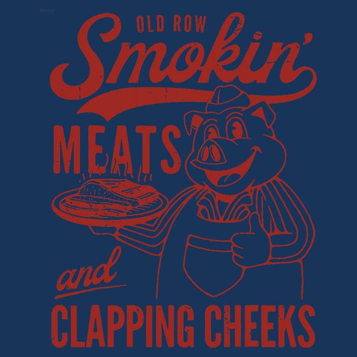 Old Row Smokin Meats And Clapping Cheeks Funny Old Row Smokin Meats And Clappi Infant Baby Jersey Bodysuit