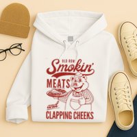 Old Row Smokin Meats And Clapping Cheeks Funny Old Row Smokin Meats And Clappi Hoodie