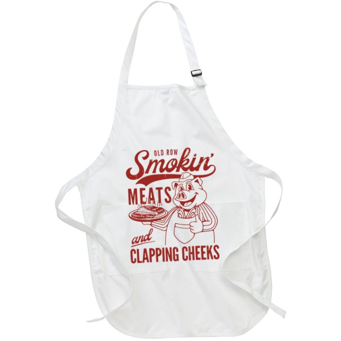 Old Row Smokin Meats And Clapping Cheeks Funny Old Row Smokin Meats And Clappi Apron